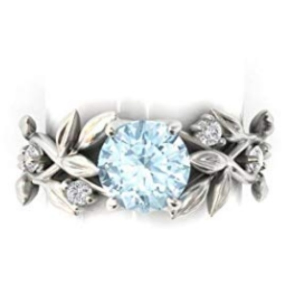 NWT CZ Leaf Vine Forest Nymph Statement Ring - Picture 2 of 7